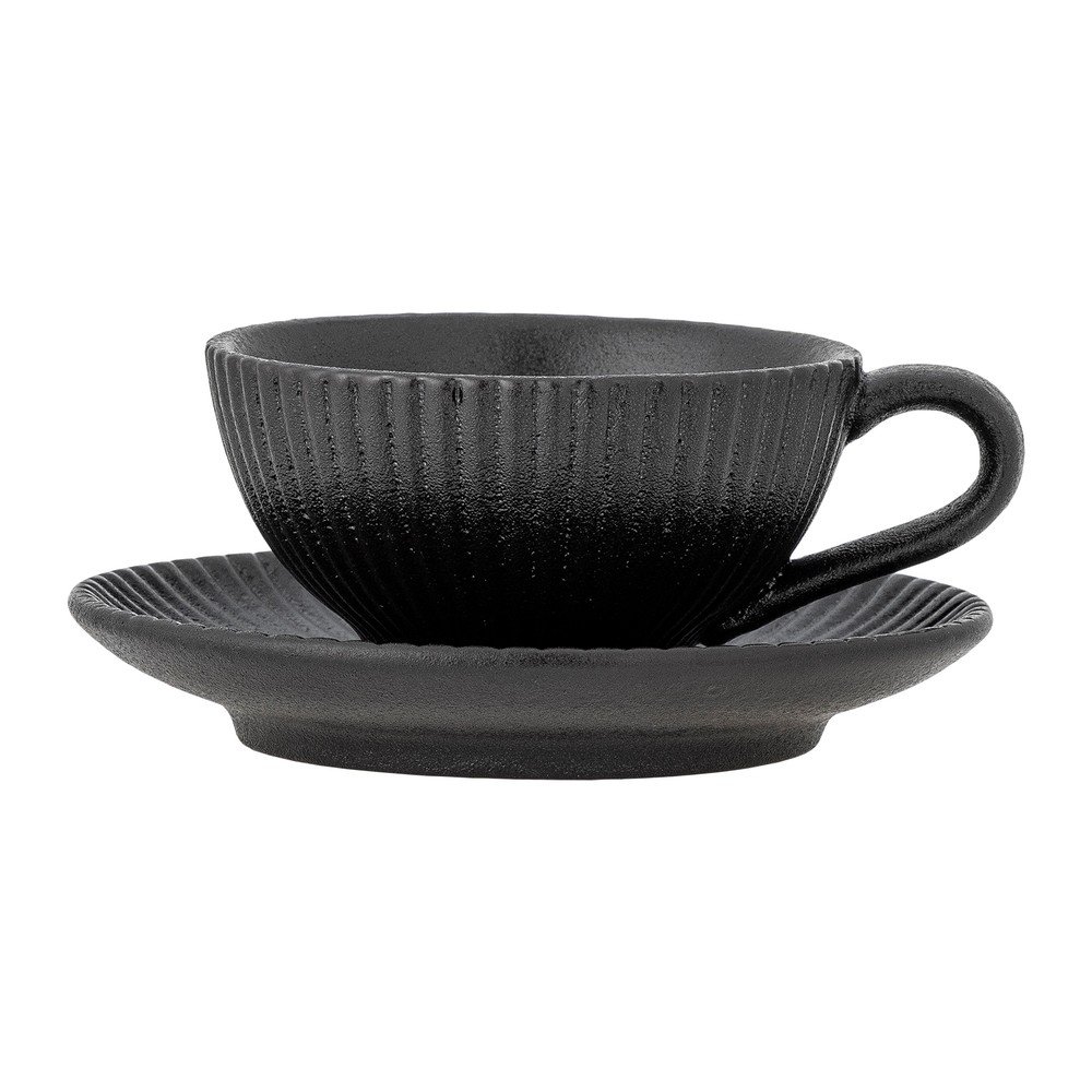 Ceașcă neagră pentru cappuccino din ceramică 200 ml Neri – Bloomingville