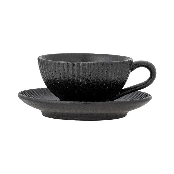 Ceașcă neagră pentru cappuccino din ceramică 200 ml Neri – Bloomingville