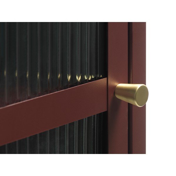 Vitrină roșie din metal 58x160 cm Bronco – Unique Furniture-image-4