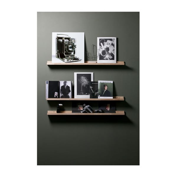 Raft în culoare naturală pentru fotografii din lemn masiv de stejar 120 cm Studio – WOOOD-image-3