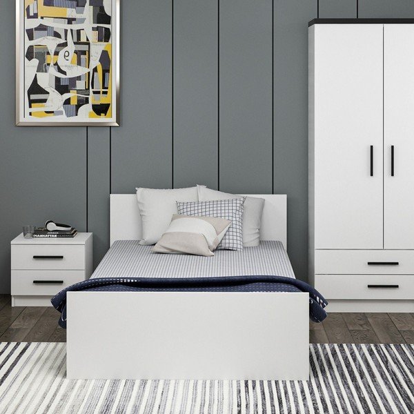 Pat alb 120x200 cm Kale – Kalune Design-image-4