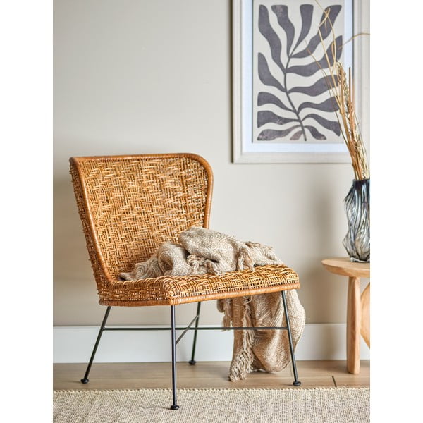 Fotoliu în culoare naturală țesut Somme – Bloomingville-image-1