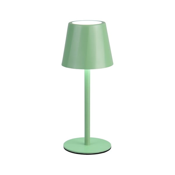 Veioză verde-deschis LED cu abajur din metal (înălțime 21 cm) Diaz – Trio-image-1