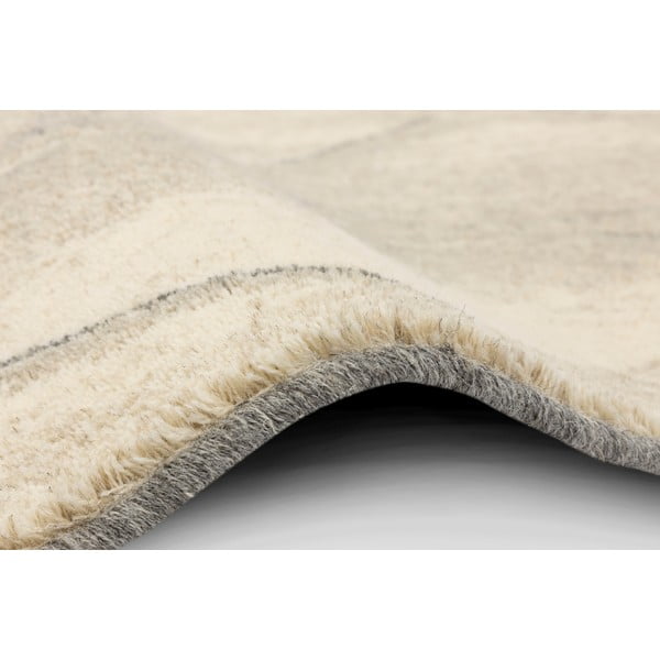 Covor crem din lână 133x180 cm Colette – Agnella-image-2