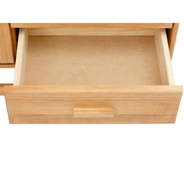 Comodă din lemn de pin cu uși din ratan Støraa Jolene, lățime 90 cm-image-4