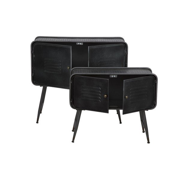 Set 2 dulapuri metalice Mauro Ferretti School Couple, negru-image-3