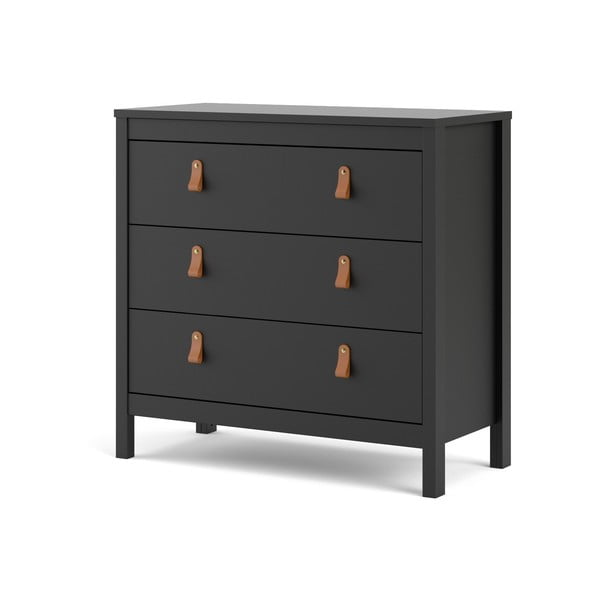 Comodă neagră joasă 82x80 cm Madrid – Tvilum-image-4