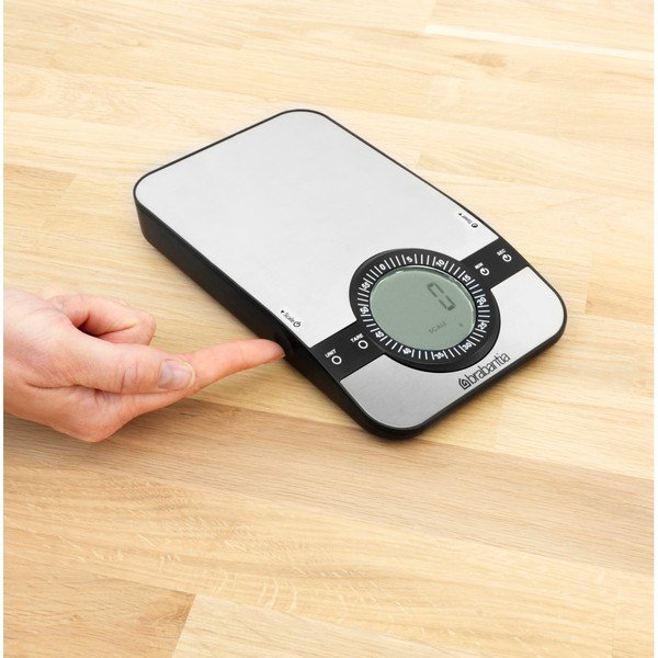 Cântar de bucătărie Brabantia Timer, alb negru-image-1