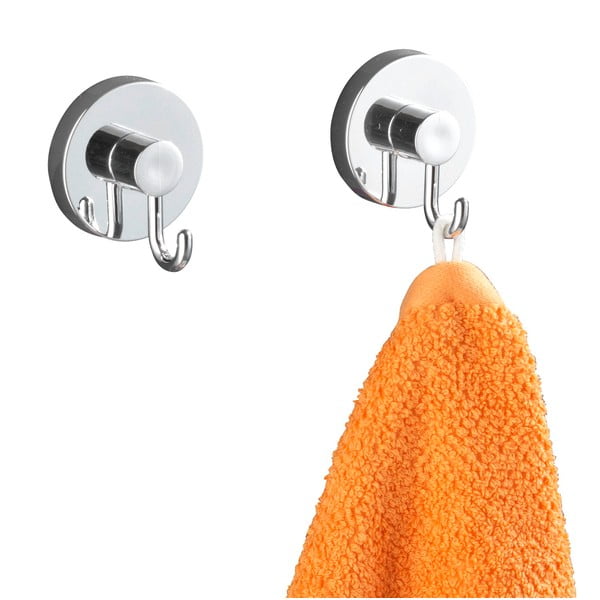 Cârlige argintiu-lucios 2 buc. autoadezive din plastic Vacuum-Loc – Wenko-image-4