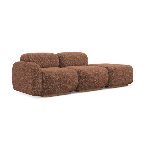 Șezlong modular portocaliu/maro (cu colț pe partea stângă) Ailani – Makamii-image-3