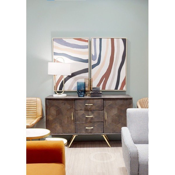Tablouri cu ramă/pe pânză 2 buc. 63x93 cm Astratto – Premier Housewares-image-2