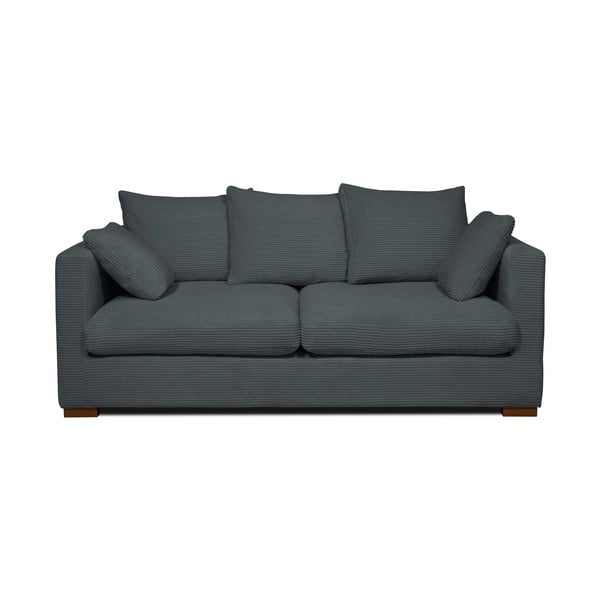 Canapea gri cu tapițerie din catifea reiată  175 cm Comfy – Scandic