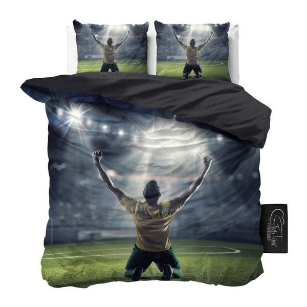 Lenjerie de pat din micropercal Sleeptime Football Champion, 240 x 220 cm
