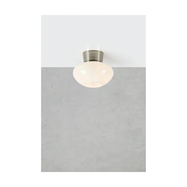 Plafonieră albă-argintie cu abajur din sticlă Malaga – Markslöjd-image-1