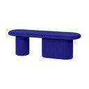 Bancă albastră capitonată cu tapițerie din lână Rull – noo.ma