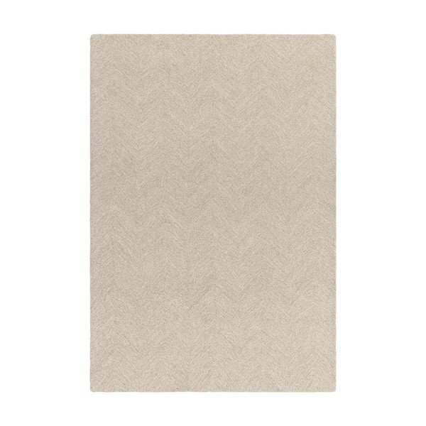 Covor crem țesut manual din amestesc de lână 120x170 cm Theodore Chevron – Asiatic Carpets