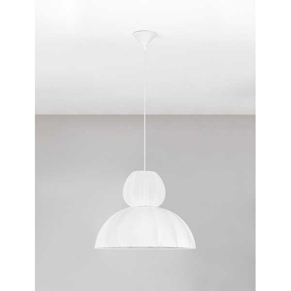 Lustră alb mat din material textil ø 50 cm Delina – Nova Luce-image-3
