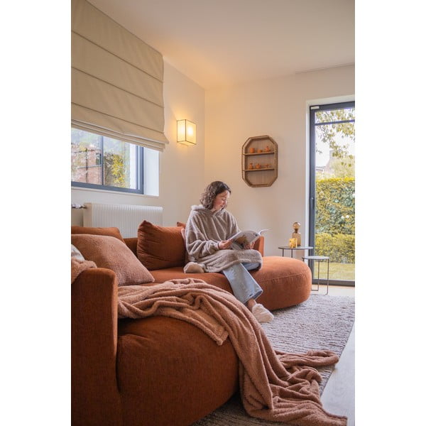 Pătură maro din micropluș/cocolino 150x200 cm Cocoon – Tiseco Home Studio-image-1