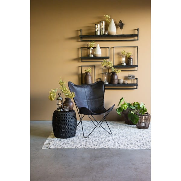 Raft negru mat din lemn de mango 120 cm Maddison – Light & Living-image-1