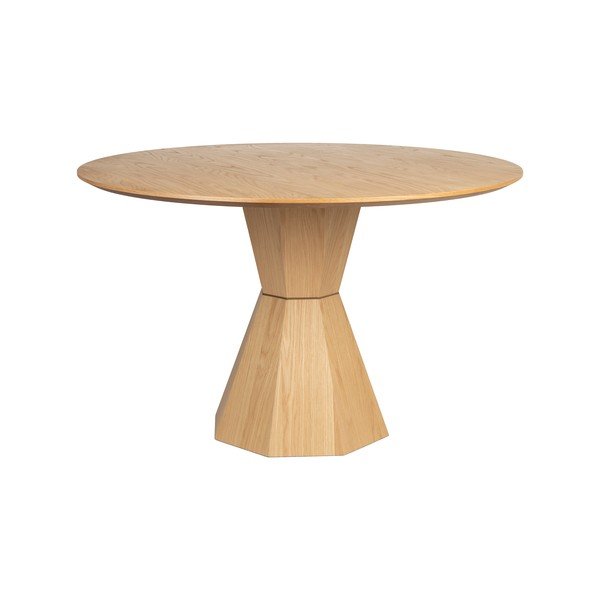 Masă de dining rotundă cu aspect de lemn de stejar ø 120 cm Lotus – Zuiver
