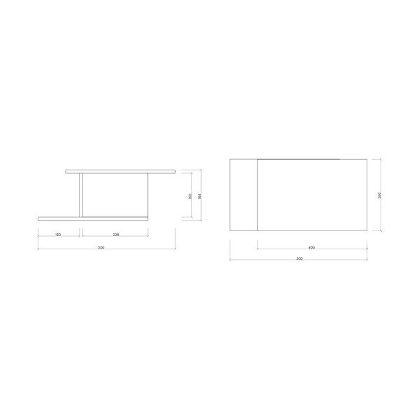 Noptieră în culoare naturală suspendată/cu rafturi cu aspect de lemn de stejar Tann – noo.ma-image-2