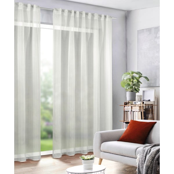 Perdea în culoare naturală din voal 135x245 cm Uni – Sehlbach-image-1