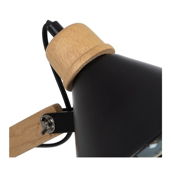 Veioză neagră/în culoare naturală cu abajur din metal (înălțime 55 cm) – Ixia-image-3