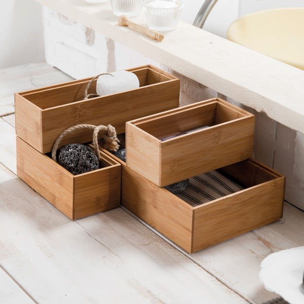 Organizator din bambus Compactor Woody 30 x 15 x 6,35 cm-image-1