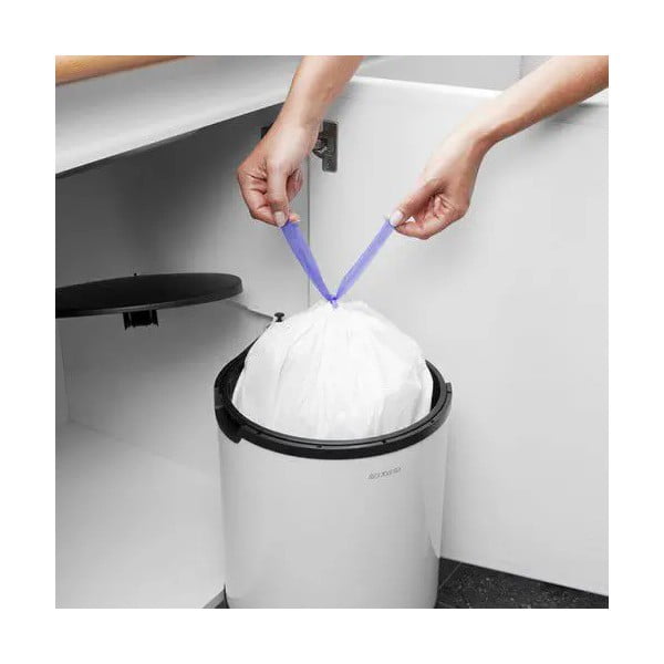 Coș de gunoi alb încorporat din oțel 15 l – Brabantia-image-2