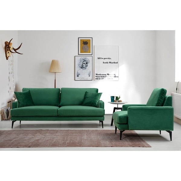 Canapea verde 205 cm Papira – Balcab Home-image-1