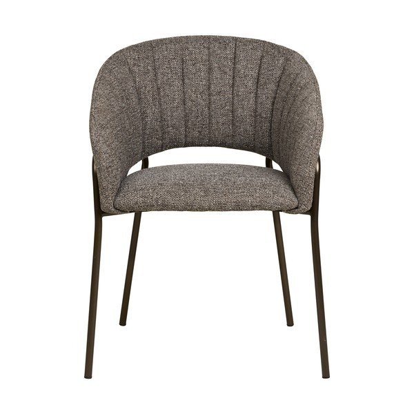 Scaun de living gri cu cotiere din oțel Costa – House Nordic-image-4