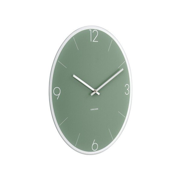 Ceas de perete Karlsson Elliptical, verde-image-1