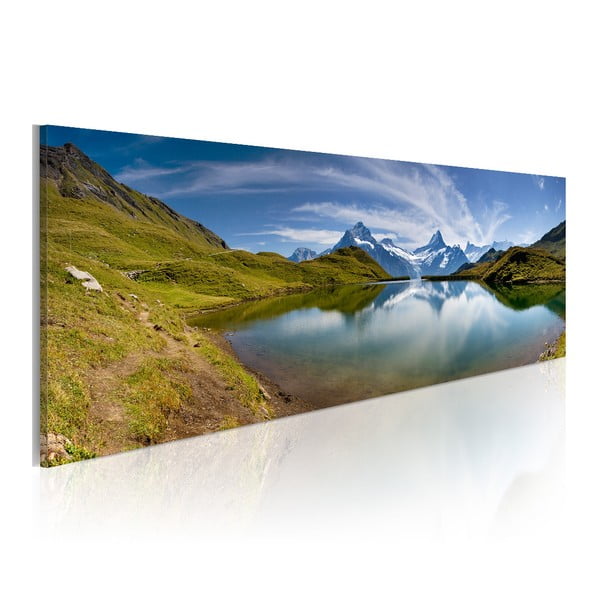 Tablou pe pânză Artgeist Mountain Lake, 120 x 40 cm