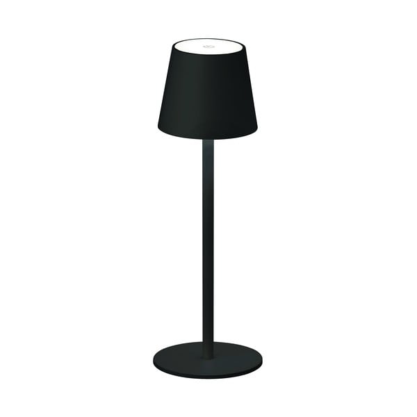 Veioză neagră LED cu intensitate reglabilă/cu senzor de mișcare cu abajur din metal (înălțime 38 cm) Tropea – Fischer & Honsel