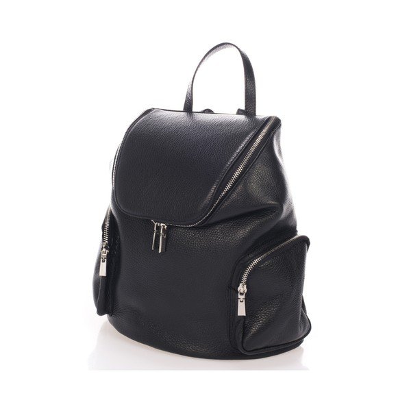 Rucsac din piele Lisa Minardi Mardi, negru-image-2