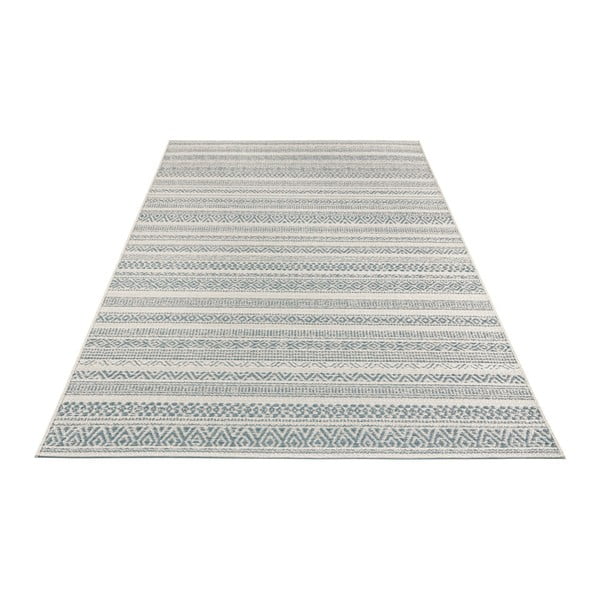 Covor potrivit pentru exterior Elle Decoration Bloom Torcy, 200 x 290 cm, crem deschis - albastru-image-2