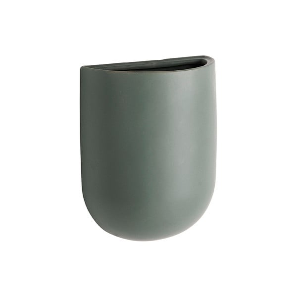 Ghiveci suspendat din ceramică PT LIVING Oval, verde mat-image-1