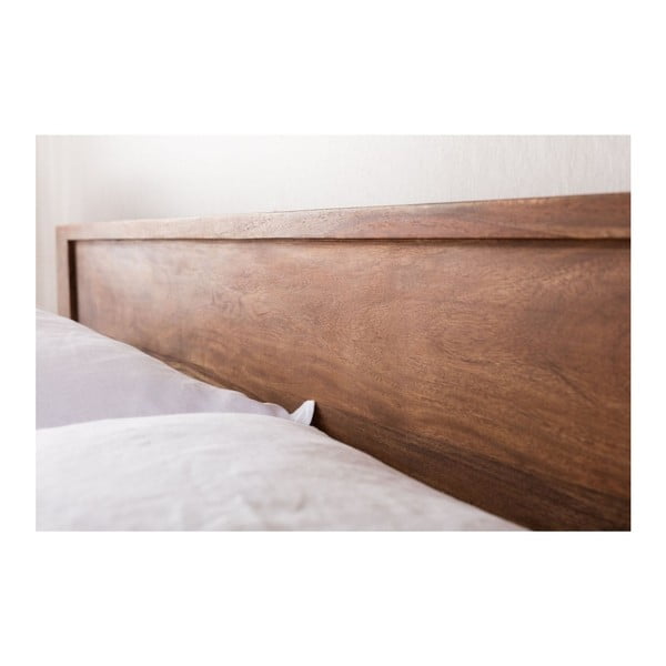 Pat din lemn exotic Kare Design Authentico Bett, 160 x 200 cm-image-1