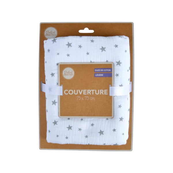 Pătură pentru copii albă din muselină 75x75 cm – Bébé Douceur-image-1