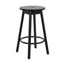 Scaun de bar negru din lemn de pin (înălțime șezut 65 cm) Kinna – Jotex