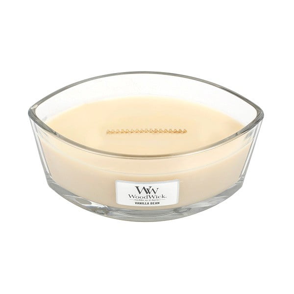 Lumânare parfumată WoodWick, aromă de vanilie, 80 ore