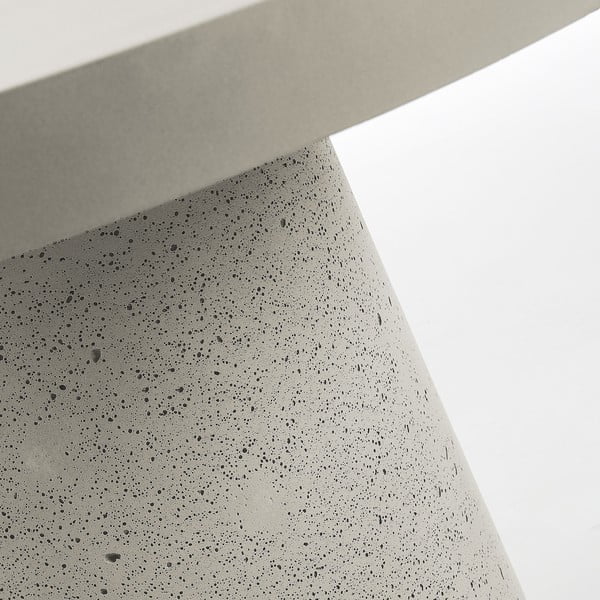 Măsuţă din ciment La Forma Rhette, ⌀ 90 cm, gri-image-2
