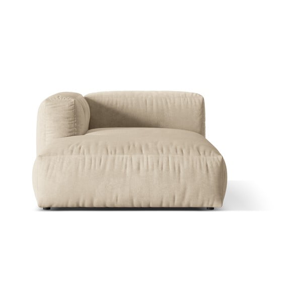 Modul pentru canapea modulară bej cu tapițerie din catifea (cu colț pe partea stângă) Martina – Micadoni 