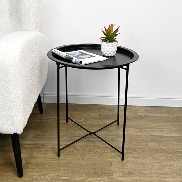 Măsuță auxiliară rotundă din metal ø 47 cm Hilmar – Yes Everyday-image-2