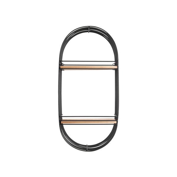 Etajeră de perete Leitmotiv Oval, negru-image-2