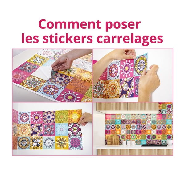 Set 60 autocolante perete Ambiance Fernando, 15 x 15 cm-image-3