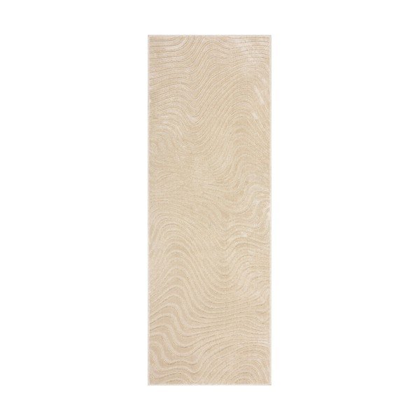 Covor bej tip traversă din lână 80x230 cm Channel – Flair Rugs