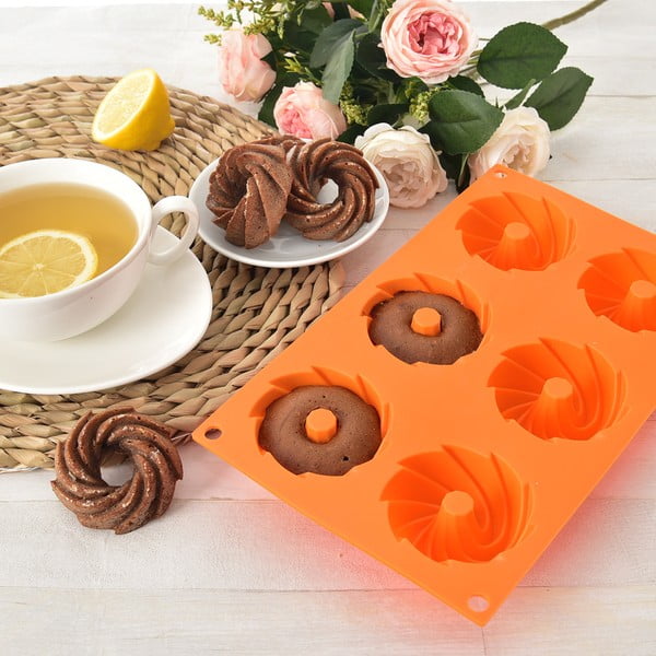Formă de copt pentru mini-prăjiturele Bundt din silicon 17x28 cm – Orion-image-3