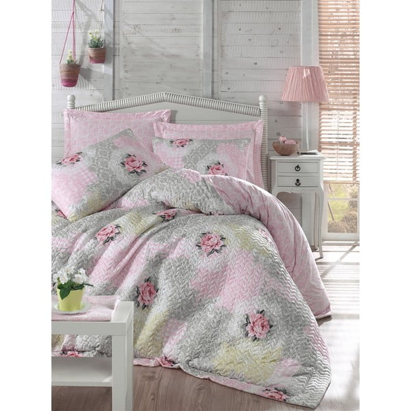 Set pentru dormitor  Melani Four Seasons Pink, 220 x 230 cm
