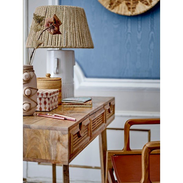 Veioză albă-în culoare naturală Rama - Bloomingville-image-1